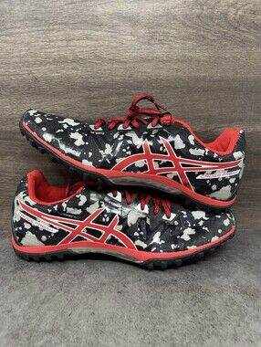 Asics Cross Freak 2 Cross Country Spike Shoes Mens Size 7.5 Black Red G5D8Y